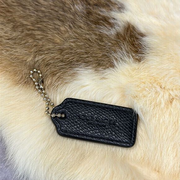 Coach Black Leather Hang Tag Replacement - Picture 1 of 4